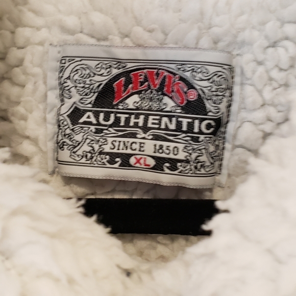 Vintage Levis Jacket Trucker Sherpa XL Distressef - Picture 4 of 4